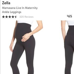 Zella Mamasana Live In Maternity Ankle Leggings, M